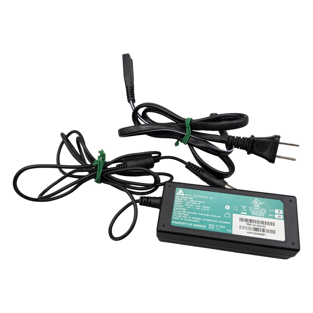 Delta Electronics AC Adapter Arris P/N 558124-004-00 Verizon ADP-18DR A 12V 1.5A